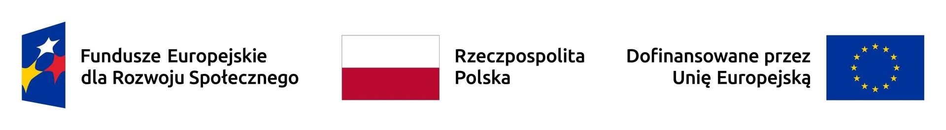 grafika ilustracyjna pokazująca flagi Polski, UE i funduszy dla rozwoju społecznego